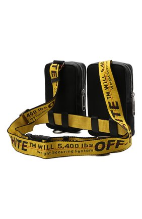 Мужская текстильная поясная сумка OFF-WHITE черного цвета по цене 77850 руб., арт. 0MNQ024F21FAB001 | Фото 4 Мужская текстильная поясная сумка OFF-WHITE черного цвета, арт. 0MNQ024F21FAB001 | Фото 4 (Размер: mini; Ремень/цепочка: На ремешке; Материал: Текстиль)