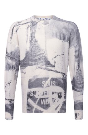 Мужской свитер OFF-WHITE кремвого цвета по цене 79950 руб., арт. 0MHE101F21KNI001 | Фото 1 Мужской свитер OFF-WHITE кремвого цвета, арт. 0MHE101F21KNI001 | Фото 1 (Материал внешний: Шерсть, Синтетический материал; Длина (для топов): Стандартные; Рукава: Длинные; Мужское Кросс-КТ: Свитер-одежда; Стили: Гранж; Принт: С принтом)