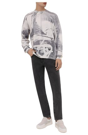 Мужской свитер OFF-WHITE кремвого цвета по цене 79950 руб., арт. 0MHE101F21KNI001 | Фото 2 Мужской свитер OFF-WHITE кремвого цвета, арт. 0MHE101F21KNI001 | Фото 2 (Материал внешний: Шерсть, Синтетический материал; Длина (для топов): Стандартные; Рукава: Длинные; Мужское Кросс-КТ: Свитер-одежда; Стили: Гранж; Принт: С принтом)