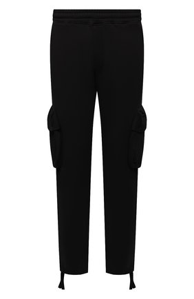 Мужские хлопковые брюки-карго OFF-WHITE черного цвета по цене 65700 руб., арт. 0MCH036F21FLE004 | Фото 1 Мужские хлопковые брюки-карго OFF-WHITE черного цвета, арт. 0MCH036F21FLE004 | Фото 1 (Материал внешний: Хлопок; Силуэт М (брюки): Карго; Случай: Повседневный; Мужское Кросс-КТ: Брюки-трикотаж; Стили: Гранж; Длина (брюки, джинсы): Стандартные)