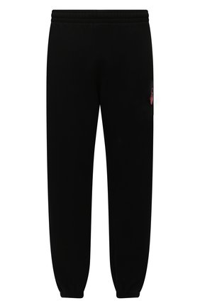 Мужские хлопковые джоггеры OFF-WHITE черного цвета по цене 38500 руб., арт. 0MCH029F21FLE002 | Фото 1 Мужские хлопковые джоггеры OFF-WHITE черного цвета, арт. 0MCH029F21FLE002 | Фото 1 (Материал внешний: Хлопок; Силуэт М (брюки): Джоггеры; Мужское Кросс-КТ: Брюки-трикотаж; Стили: Спорт-шик; Длина (брюки, джинсы): Стандартные)