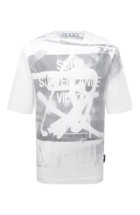 Мужская хлопковая футболка OFF-WHITE белого цвета по цене 39000 руб., арт. 0MAA119F21JER001 | Фото 1 Мужская хлопковая футболка OFF-WHITE белого цвета, арт. 0MAA119F21JER001 | Фото 1 (Материал внешний: Хлопок; Принт: С принтом; Рукава: Короткие; Стили: Спорт-шик; Длина (для топов): Стандартные)