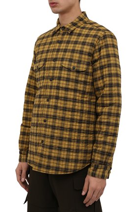 Мужская утепленная куртка ASPESI желтого цвета, арт. W1 A CE27 L677 | Фото 3 (Кросс-КТ: Куртка; Рукава: Длинные; Мужское Кросс-КТ: утепленные куртки; Материал внешний: Хлопок; Материал подклада: Синтетический материал; Длина (верхняя одежда): Короткие; Стили: Кэжуэл)