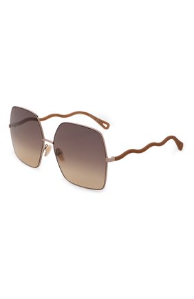 Женские солнцезащитные очки CHLOÉ коричневого цвета, арт. CH0054S | Фото 1 (Тип очков: С/з; Очки форма: Бабочка; Оптика Гендер: оптика-женское)