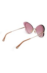 Женские солнцезащитные очки CHLOÉ розового цвета, арт. CH0064S | Фото 4 (Тип очков: С/з; Оптика Гендер: оптика-женское; Очки форма: Бабочка)