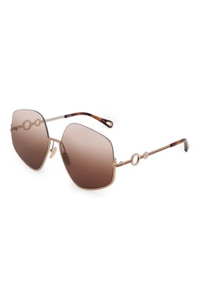 Женские солнцезащитные очки CHLOÉ коричневого цвета по цене 88450 руб., арт. CH0068S | Фото 1