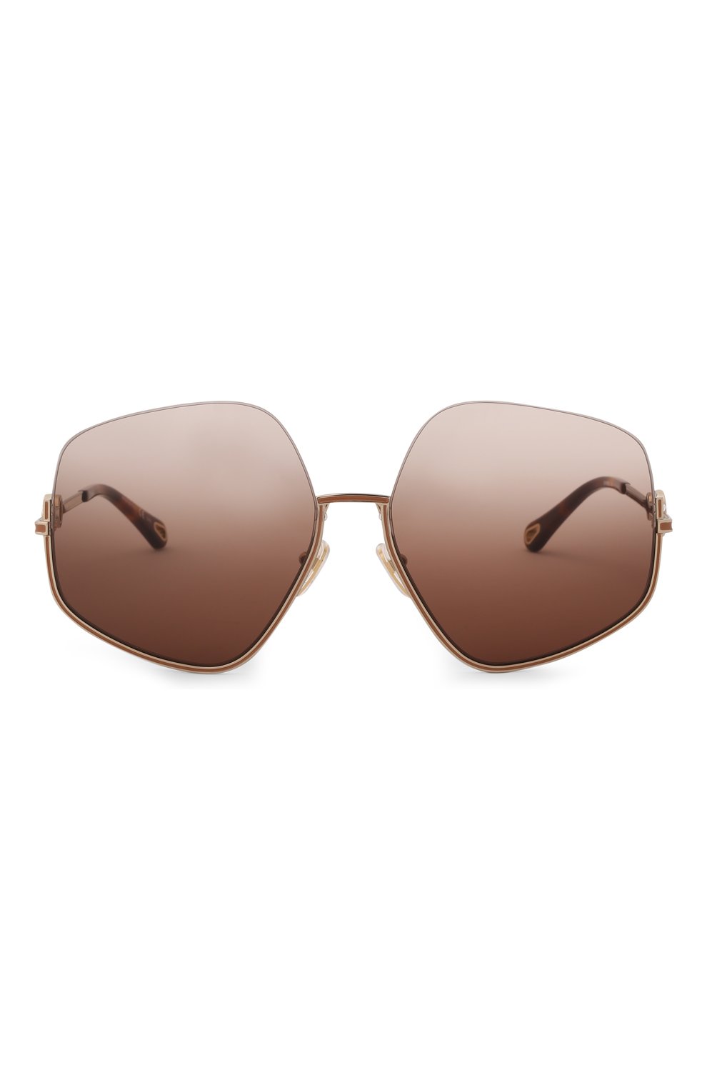 Женские солнцезащитные очки CHLOÉ коричневого цвета, арт. CH0068S | Фото 3 (Тип очков: С/з; Оптика Гендер: оптика-женское; Очки форма: Бабочка)