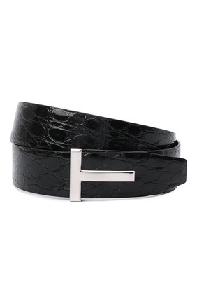 Женский ремень из кожи каймана TOM FORD черного цвета по цене 86300 руб., арт. WB206PN-ECY003/CYAC | Фото 1 Женский ремень из кожи каймана TOM FORD черного цвета, арт. WB206PN-ECY003/CYAC | Фото 1