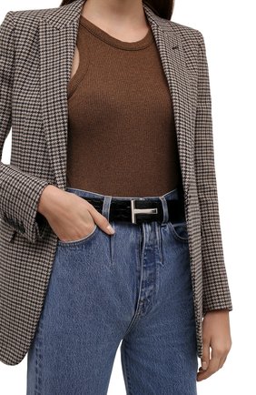 Женский ремень из кожи каймана TOM FORD черного цвета по цене 86300 руб., арт. WB206PN-ECY003/CYAC | Фото 2 Женский ремень из кожи каймана TOM FORD черного цвета, арт. WB206PN-ECY003/CYAC | Фото 2