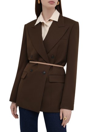 Женский кожаный пояс JIL SANDER бежевого цвета по цене 52950 руб., арт. JSWT800433-WTS69159 | Фото 2 Женский кожаный пояс JIL SANDER бежевого цвета, арт. JSWT800433-WTS69159 | Фото 2 (Кросс-КТ: Тонкие)