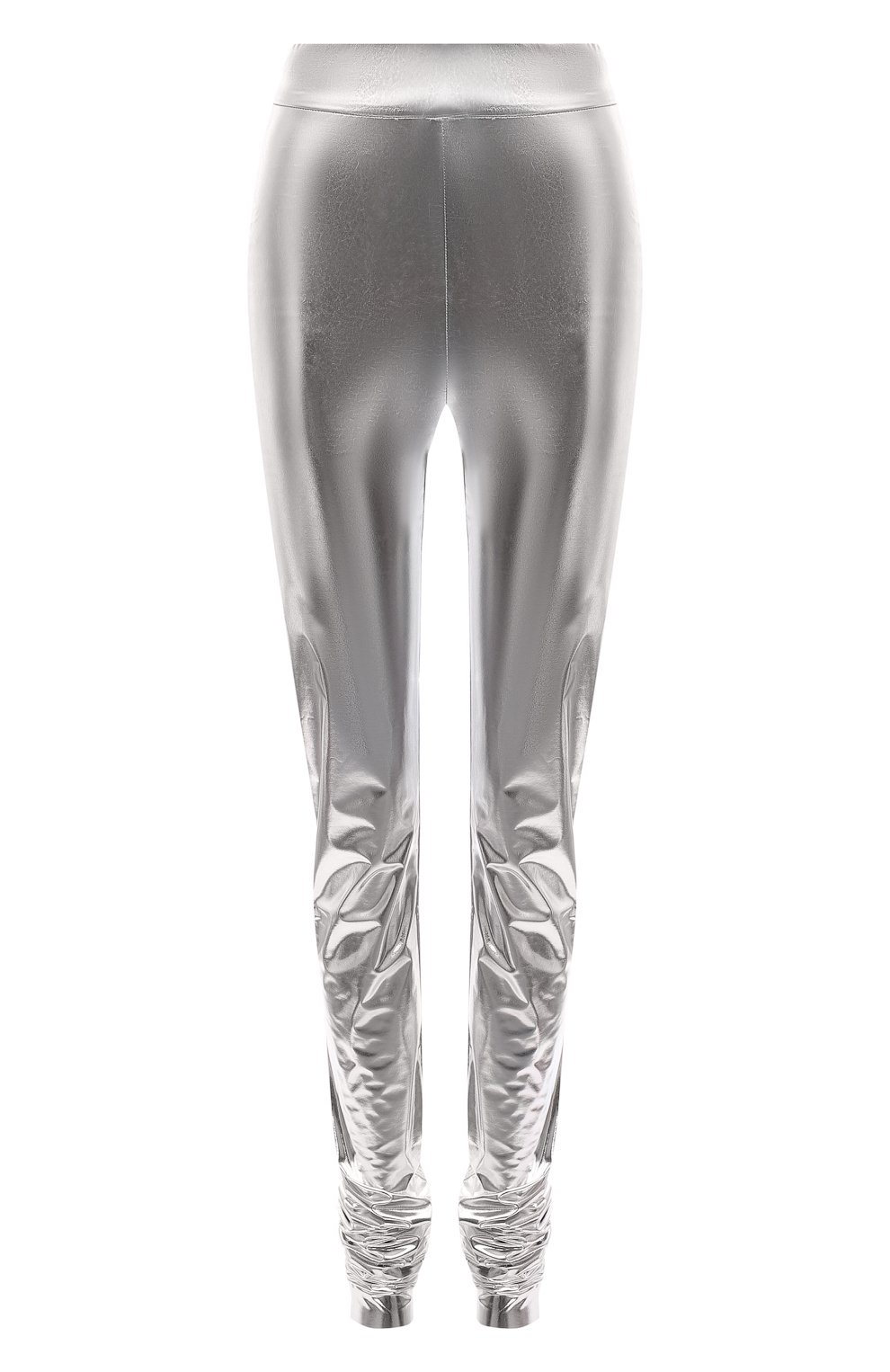 Женские леггинсы DOLCE & GABBANA серебряного цвета, арт. FTCAFT/FUGMH | Фото 1 (Длина (брюки, джинсы): Удлиненные; Женское Кросс-КТ: Леггинсы-одежда; Стили: Гламурный; Материал внешний: Синтетический материал; Одежда: Одежда)