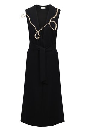 Женское шерстяное платье DRIES VAN NOTEN темно-синего цвета по цене 113500 руб., арт. 212-011097-3185 | Фото 1 Женское шерстяное платье DRIES VAN NOTEN темно-синего цвета, арт. 212-011097-3185 | Фото 1 (Материал подклада: Вискоза; Материал внешний: Шерсть; Стили: Романтичный; Случай: Вечерний; Женское Кросс-КТ: Платье-одежда; Длина Ж (юбки, платья, шорты): До колена)