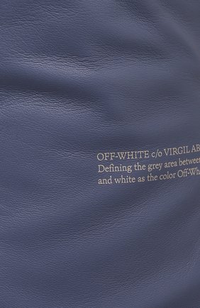 Женские кожаные брюки OFF-WHITE голубого цвета, арт. 0WJB019F21LEA001 | Фото 5 (Стили: Гламурный; Длина (брюки, джинсы): Стандартные; Женское Кросс-КТ: Брюки-одежда; Силуэт Ж (брюки и джинсы): Прямые; Материал внешний: Натуральная кожа; Материал подклада: Вискоза)
