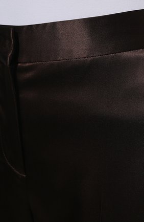 Женские брюки из вискозы ALEXANDER MCQUEEN коричневого цвета, арт. 583746/QEAC9 | Фото 5 (Длина (брюки, джинсы): Удлиненные; Стили: Гламурный; Женское Кросс-КТ: Брюки-одежда; Силуэт Ж (брюки и джинсы): Прямые; Региональные ограничения белый список (Axapta Mercury): RU; Материал внешний: Вискоза)