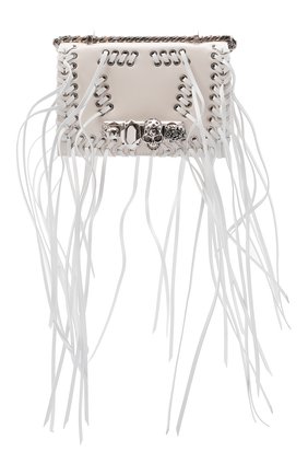 Женская сумка knuckle mini ALEXANDER MCQUEEN кремвого цвета по цене 199500 руб., арт. 653134/1BLAR | Фото 1 Женская сумка knuckle mini ALEXANDER MCQUEEN кремвого цвета, арт. 653134/1BLAR | Фото 1 (Ремень/цепочка: На ремешке; Материал: Натуральная кожа; Размер: mini; Сумки-технические: Сумки через плечо)