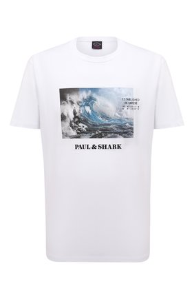 Мужская хлопковая футболка PAUL&SHARK белого цвета по цене 14850 руб., арт. 11311639/C00 | Фото 1 Мужская хлопковая футболка PAUL&SHARK белого цвета, арт. 11311639/C00 | Фото 1 (Рукава: Короткие; Материал внешний: Хлопок; Длина (для топов): Стандартные; Принт: С принтом; Стили: Кэжуэл)
