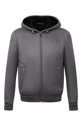 Мужской бомбер из шерсти и шелка ZILLI SPORT серого цвета по цене 545500 руб., арт. MAW-0080T-JACH0/0001 | Фото 1 Мужской бомбер из шерсти и шелка ZILLI SPORT серого цвета, арт. MAW-0080T-JACH0/0001 | Фото 1 (Материал внешний: Шелк, Шерсть; Материал утеплителя: Шерсть; Кросс-КТ: Куртка; Мужское Кросс-КТ: шерсть и кашемир; Принт: Без принта; Стили: Кэжуэл; Рукава: Длинные; Длина (верхняя одежда): Короткие)