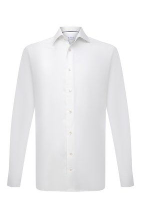 Мужская хлопковая сорочка ETON белого цвета, арт. 1000 02419 | Фото 1 (Материал внешний: Хлопок; Рукава: Длинные; Длина (для топов): Стандартные; Манжеты: На пуговицах; Случай: Формальный; Воротник: Кент; Рубашки М: Regular Fit; Принт: Однотонные; Стили: Классический)