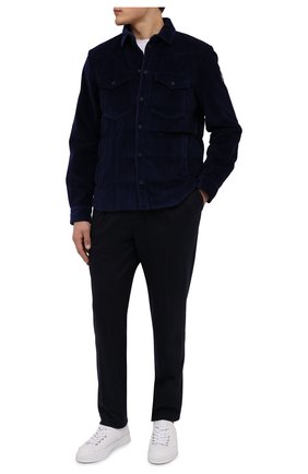 Мужская пуховая куртка gelt MONCLER GRENOBLE синего цвета по цене 87100 руб., арт. G2-097-1A000-01-54AL0 | Фото 2 Мужская пуховая куртка gelt MONCLER GRENOBLE синего цвета, арт. G2-097-1A000-01-54AL0 | Фото 2 (Материал утеплителя: Пух и перо; Материал внешний: Хлопок; Материал подклада: Синтетический материал; Рукава: Длинные; Длина (верхняя одежда): Короткие; Кросс-КТ: Куртка; Мужское Кросс-КТ: пуховик-короткий; Стили: Кэжуэл)