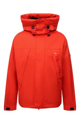 Мужская пуховая куртка dilliers MONCLER оранжевого цвета, арт. G2-091-1A001-47-539HW | Фото 1 (Кросс-КТ: Куртка; Рукава: Длинные; Материал внешний: Синтетический материал; Стили: Спорт-шик; Мужское Кросс-КТ: Куртка-верхняя одежда; Материал подклада: Синтетический материал; Длина (верхняя одежда): Короткие; Материал утеплителя: Пух и перо)
