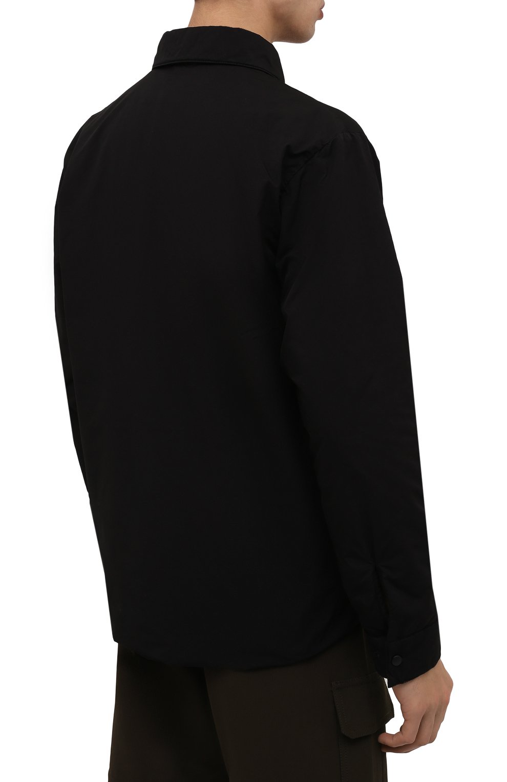 Мужская утепленная куртка ASPESI черного цвета, арт. W1 I 1I30 1024 | Фото 4 (Кросс-КТ: Куртка; Рукава: Длинные; Материал внешний: Синтетический материал; Мужское Кросс-КТ: утепленные куртки; Материал подклада: Синтетический материал; Длина (верхняя одежда): Короткие; Стили: Кэжуэл)
