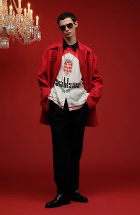 Мужская шерстяная куртка JACQUEMUS красного цвета, арт. 216C0002-1330 | Фото 6 (Кросс-КТ: Куртка; Мужское Кросс-КТ: шерсть и кашемир; Материал внешний: Шерсть; Рукава: Длинные; Длина (верхняя одежда): До середины бедра; Стили: Минимализм)