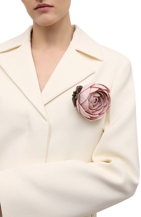 Женская брошь FLOWER ME светло-розового цвета, арт. CMML-WL016010L | Фото 2 (Материал: Текстиль)