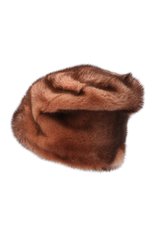 Женская шапка из меха норки FURLAND кораллового цвета, арт. 0214800110012600000 | Фото 3 (Материал: Натуральный мех)