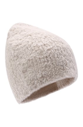 Женская шерстяная шапка TAK.ORI кремвого цвета, арт. HTK80021WN084AW21 | Фото 1 (Материал: Шерсть, Текстиль)