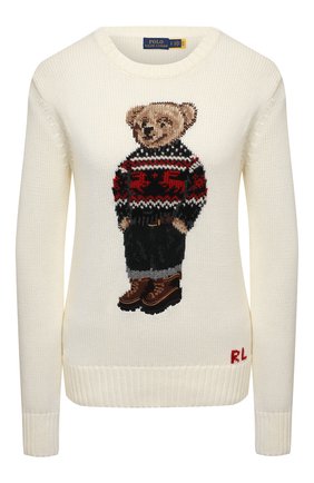 Женский хлопковый пуловер POLO RALPH LAUREN кремвого цвета по цене 37950 руб., арт. 211847029 | Фото 1 Женский хлопковый пуловер POLO RALPH LAUREN кремвого цвета, арт. 211847029 | Фото 1 (Материал внешний: Хлопок; Женское Кросс-КТ: Пуловер-одежда; Рукава: Длинные; Длина (для топов): Стандартные; Стили: Кэжуэл)