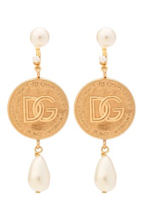 Женские серьги DOLCE & GABBANA золотого цвета по цене 37800 руб., арт. WEN8M1/W1111 | Фото 1 Женские серьги DOLCE & GABBANA золотого цвета, арт. WEN8M1/W1111 | Фото 1 (Материал: Металл)