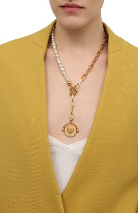 Женское колье DOLCE & GABBANA золотого цвета по цене 76100 руб., арт. WNN8M1/W1111 | Фото 2 Женское колье DOLCE & GABBANA золотого цвета, арт. WNN8M1/W1111 | Фото 2 (Материал: Металл)