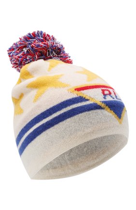 Женская шапка POLO RALPH LAUREN разноцветного цвета, арт. 455858580 | Фото 1 (Материал: Шерсть, Текстиль)