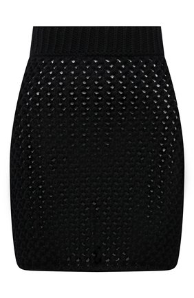 Женская шерстяная юбка DOLCE & GABBANA черного цвета, арт. FXD54T/JBVC2 | Фото 1 (Длина Ж (юбки, платья, шорты): Мини; Материал внешний: Шерсть; Женское Кросс-КТ: Юбка-одежда; Кросс-КТ: Трикотаж; Стили: Романтичный)