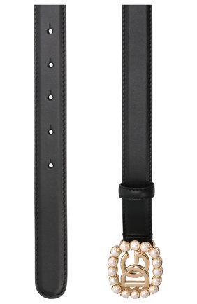 Женский кожаный ремень DOLCE & GABBANA черного цвета, арт. BE1480/AQ627 | Фото 3 (Аксессуары: Аксессуары)