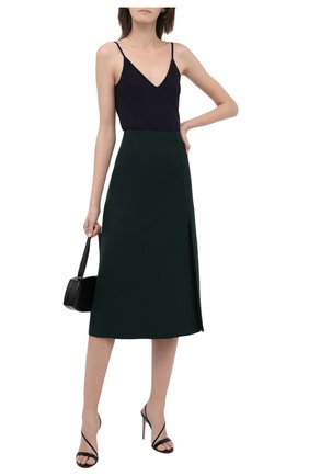 Женский топ JIL SANDER темно-синего цвета по цене 12000 руб., арт. JSWT705046-WT477108 | Фото 2 Женский топ JIL SANDER темно-синего цвета, арт. JSWT705046-WT477108 | Фото 2 (Материал внешний: Синтетический материал; Длина (для топов): Стандартные; Стили: Минимализм)