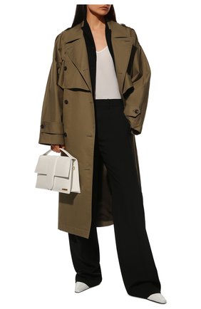 Женский топ JIL SANDER белого цвета по цене 12000 руб., арт. JSWT705046-WT477108 | Фото 2 Женский топ JIL SANDER белого цвета, арт. JSWT705046-WT477108 | Фото 2 (Материал внешний: Синтетический материал; Длина (для топов): Стандартные; Стили: Минимализм)