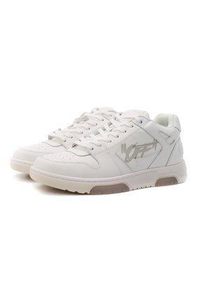 Мужские кожаные кеды out of office OFF-WHITE белого цвета по цене 34350 руб., арт. 0MIA189F21LEA0030101 | Фото 1 Мужские кожаные кеды out of office OFF-WHITE белого цвета, арт. 0MIA189F21LEA0030101 | Фото 1 (Материал внутренний: Текстиль; Подошва: Массивная; Материал внешний: Кожа)