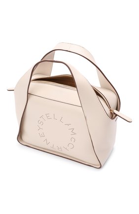 Женская сумка stella logo STELLA MCCARTNEY белого цвета по цене 59950 руб., арт. 700267/W8542 | Фото 5 Женская сумка stella logo STELLA MCCARTNEY белого цвета, арт. 700267/W8542 | Фото 5 (Сумки-технические: Сумки через плечо, Сумки top-handle; Ремень/цепочка: На ремешке; Материал: Текстиль, Экокожа; Размер: small)