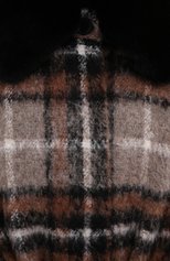 Женское пальто TEGIN коричневого цвета, арт. FC2202BR | Фото 5 (Материал внешний: Шерсть, Синтетический материал; Рукава: Длинные; Длина (верхняя одежда): Длинные; 1-2-бортные: Однобортные; Материал подклада: Вискоза)