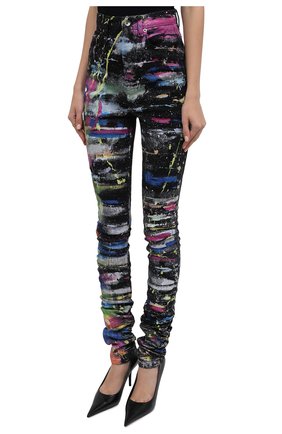 Женские джинсы DOLCE & GABBANA разноцветного цвета, арт. FTCB0D/G903H | Фото 3 (Длина (брюки, джинсы): Удлиненные; Стили: Гламурный; Кросс-КТ: Деним; Материал внешний: Хлопок, Деним; Силуэт Ж (брюки и джинсы): Скинни)