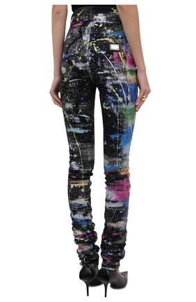 Женские джинсы DOLCE & GABBANA разноцветного цвета, арт. FTCB0D/G903H | Фото 4 (Длина (брюки, джинсы): Удлиненные; Стили: Гламурный; Кросс-КТ: Деним; Материал внешний: Хлопок, Деним; Силуэт Ж (брюки и джинсы): Скинни)