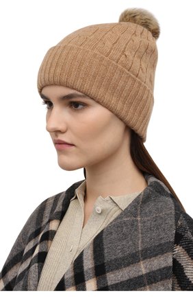 Женская кашемировая шапка POLO RALPH LAUREN бежевого цвета по цене 17050 руб., арт. 455858421 | Фото 2 Женская кашемировая шапка POLO RALPH LAUREN бежевого цвета, арт. 455858421 | Фото 2 (Материал: Шерсть, Кашемир)