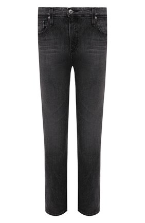 Женские джинсы AG серого цвета, арт. STS1753/RDWY/MX | Фото 1 (Длина (брюки, джинсы): Стандартные; Материал внешний: Хлопок, Деним; Стили: Кэжуэл; Кросс-КТ: Деним; Силуэт Ж (брюки и джинсы): Слим)