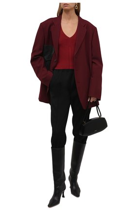 Женский пуловер из вискозы JIL SANDER красного цвета по цене 105500 руб., арт. JSWT754330-WTY39148 | Фото 2 Женский пуловер из вискозы JIL SANDER красного цвета, арт. JSWT754330-WTY39148 | Фото 2 (Материал внешний: Вискоза; Рукава: Длинные; Длина (для топов): Стандартные; Стили: Минимализм; Женское Кросс-КТ: Пуловер-одежда)