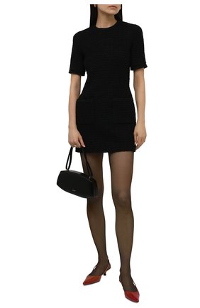 Женское платье SAINT LAURENT черного цвета по цене 181000 руб., арт. 680940/Y7D30 | Фото 2 Женское платье SAINT LAURENT черного цвета, арт. 680940/Y7D30 | Фото 2 (Рукава: Короткие; Материал подклада: Шелк; Материал внешний: Синтетический материал, Шерсть; Длина Ж (юбки, платья, шорты): Мини; Стили: Гламурный; Случай: Повседневный; Женское Кросс-КТ: Платье-одежда)