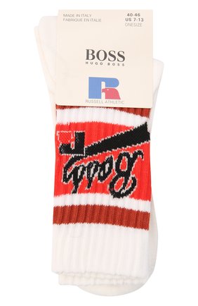 Мужские хлопковые носки boss x russell athletic BOSS белого цвета по цене 1600 руб., арт. 50465259 | Фото 1 Мужские хлопковые носки boss x russell athletic BOSS белого цвета, арт. 50465259 | Фото 1 (Материал внешний: Хлопок; Кросс-КТ: бельё)