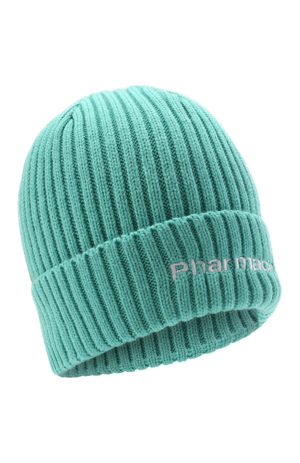 Мужская шапка PHARMACY INDUSTRY бирюзового цвета, арт. PHACP45 | Фото 1 (Материал: Текстиль, Синтетический материал; Кросс-КТ: Трикотаж)