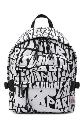 Мужской текстильный рюкзак LANVIN черно-белого цвета, арт. LM-BGTA00-JIGS-A21 | Фото 1 (Материал: Текстиль; Размер: large; Сумки: Сумки)