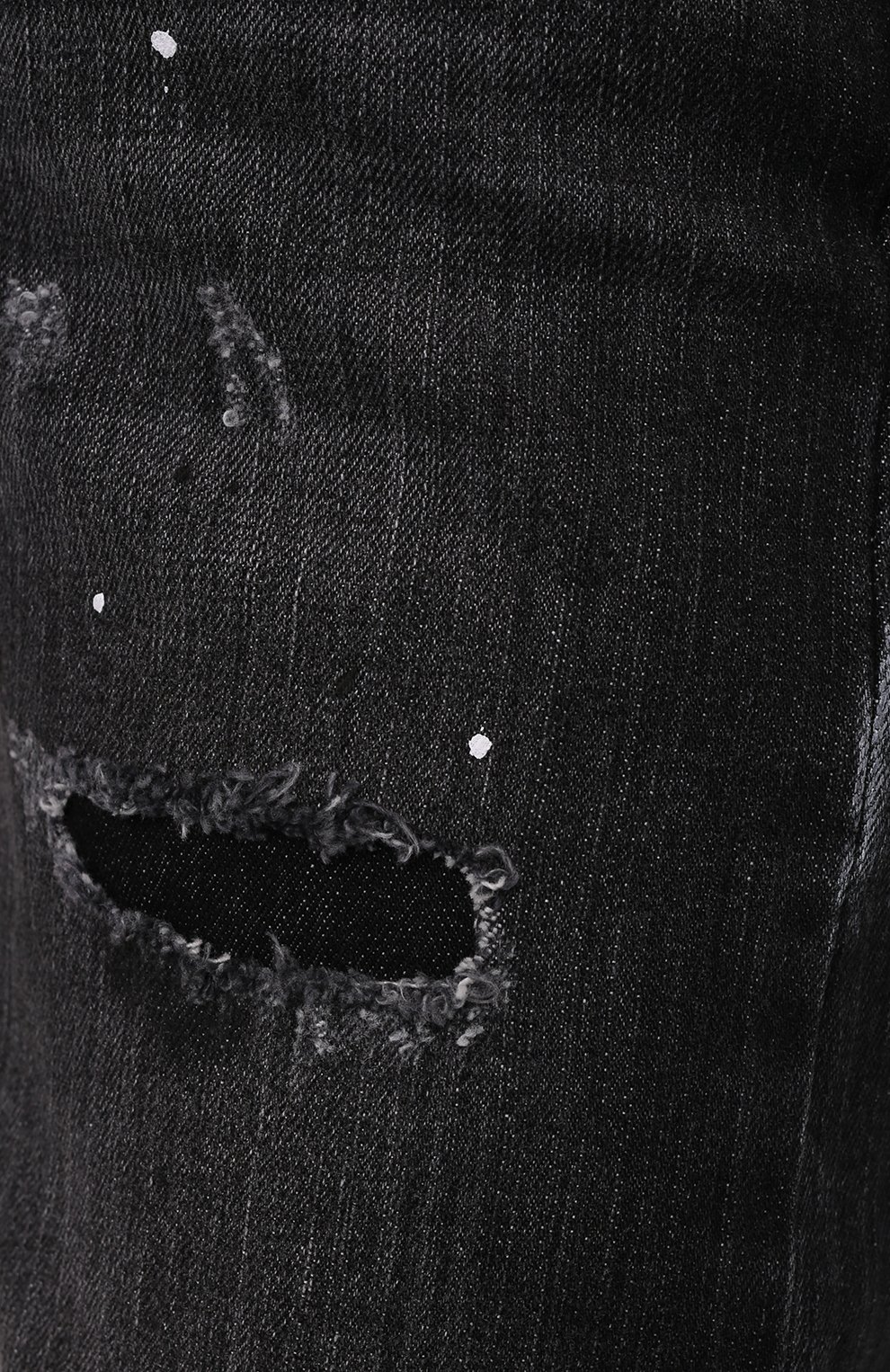 Мужские джинсы KITON темно-серого цвета, арт. UPNJS/J0357A | Фото 5 (Силуэт М (брюки): Прямые; Кросс-КТ: Деним; Длина (брюки, джинсы): Стандартные; Стили: Гранж; Материал внешний: Хлопок; Детали: Потертости)
